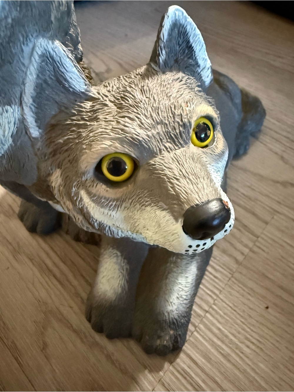 Gray HOWLING Wolves Wolf Coyote Southwestern Statue Figurine Home Yard UNIQUE